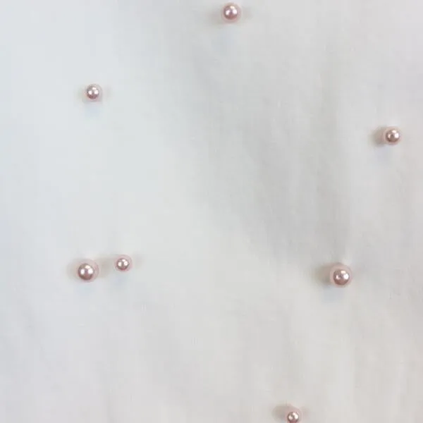 Pink Pearl Embellished Tee w/ Lace Back