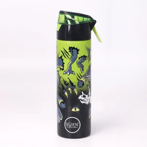 SWEN Insulated Stainless Steel Green And Black Color Mist Bottle- 600 ml