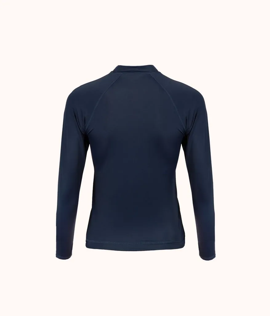 The Zip Rashguard: Navy