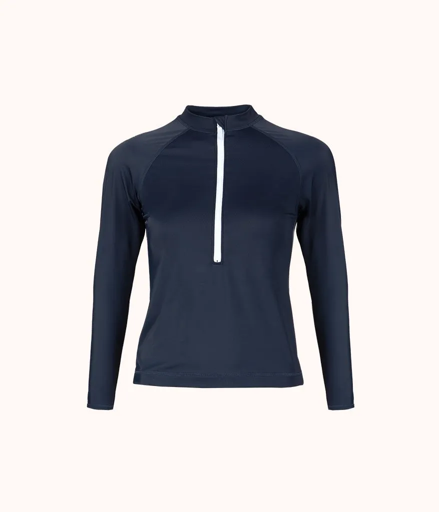 The Zip Rashguard: Navy