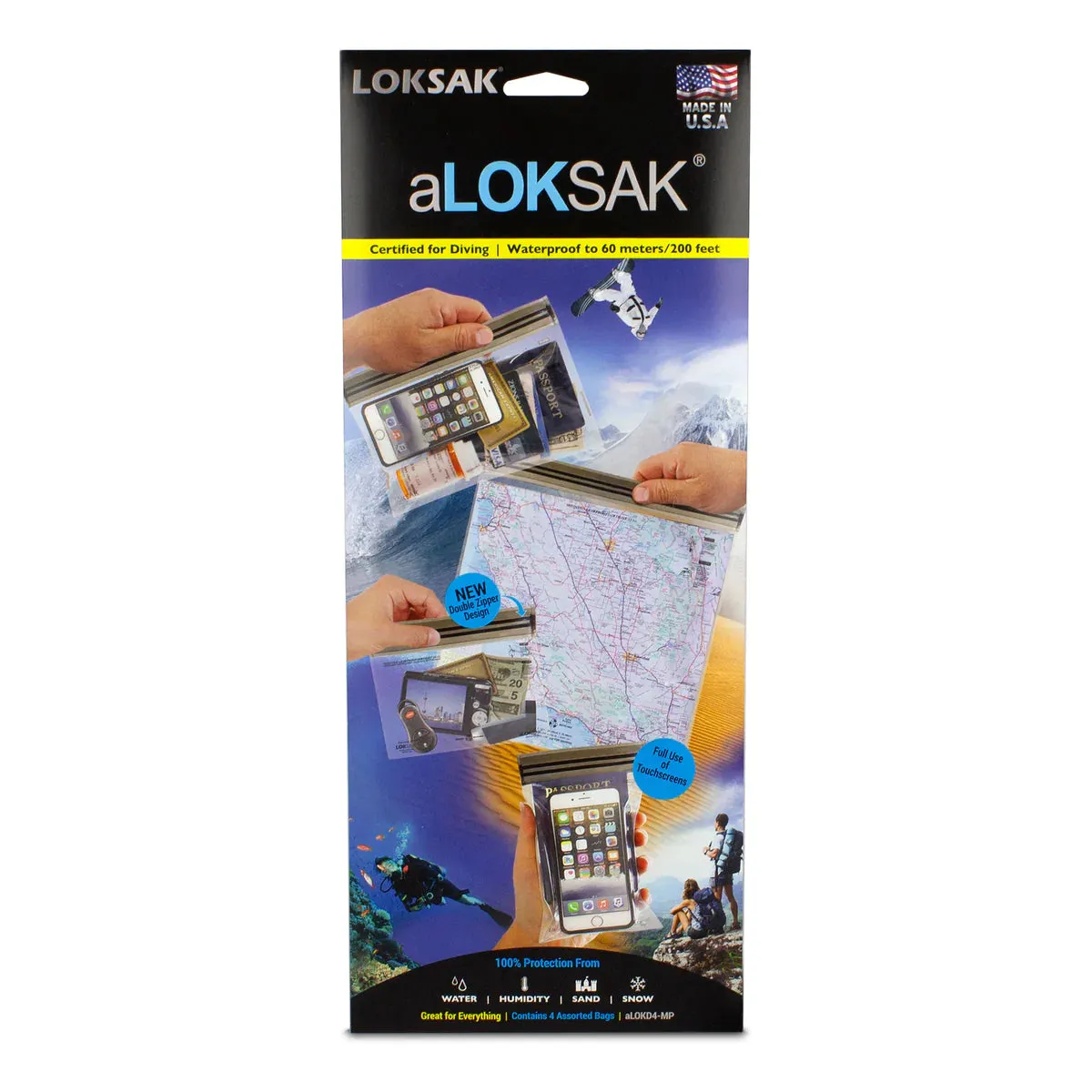 URSACK ALOKSAK WATERPROOF ASSORTED 4PK